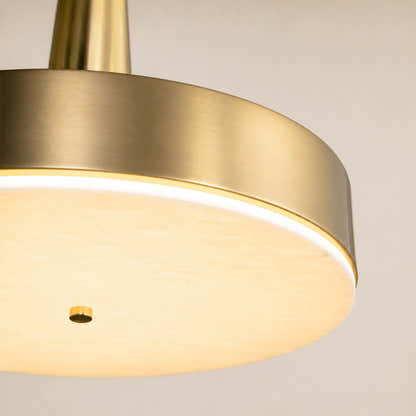 Pietra Lume Milk White Marble Cone Pendant 14"D