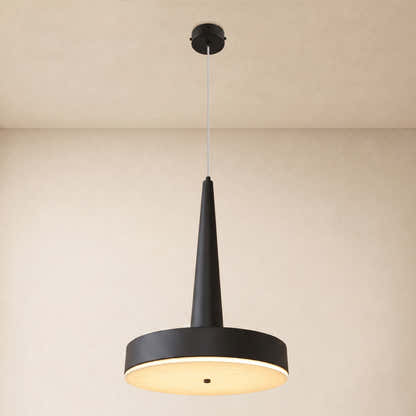 Pietra Lume Milk White Marble Cone Pendant 14"D