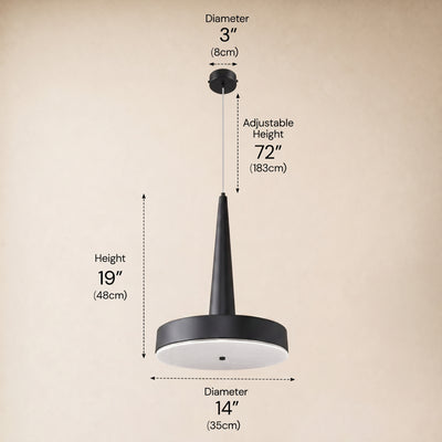Pietra Lume Milk White Marble Cone Pendant 14"D