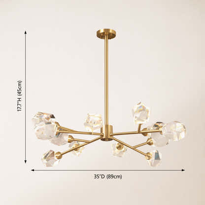 Aurelium Nova Crystal Linear Chandelier