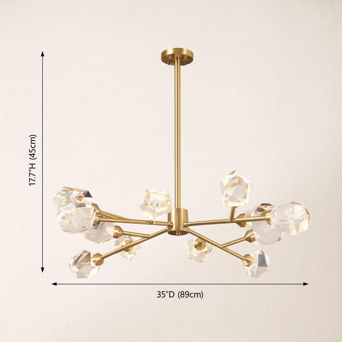 Aurelium Nova Crystal Linear Chandelier