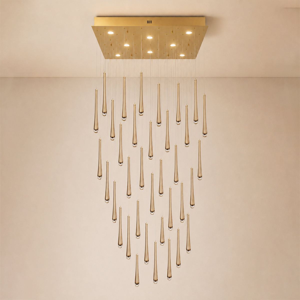 Aurelyn Crystal Square Chandelier 36"D 