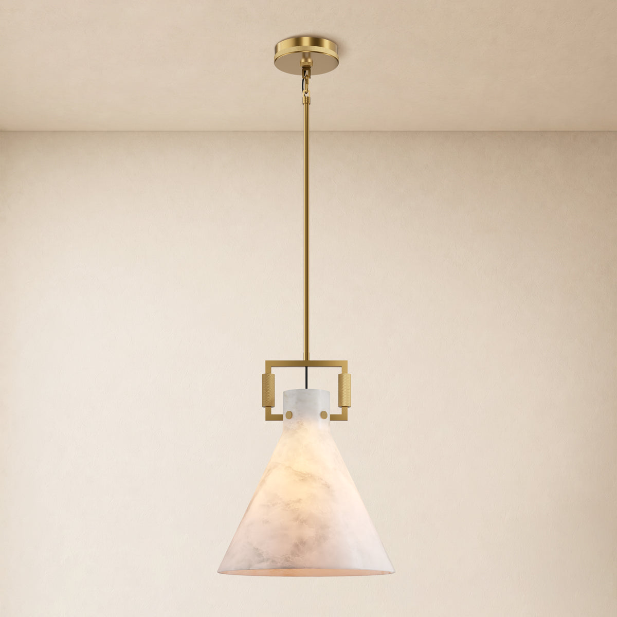 Lioren Resin Cone Pendant Light 14.2"D