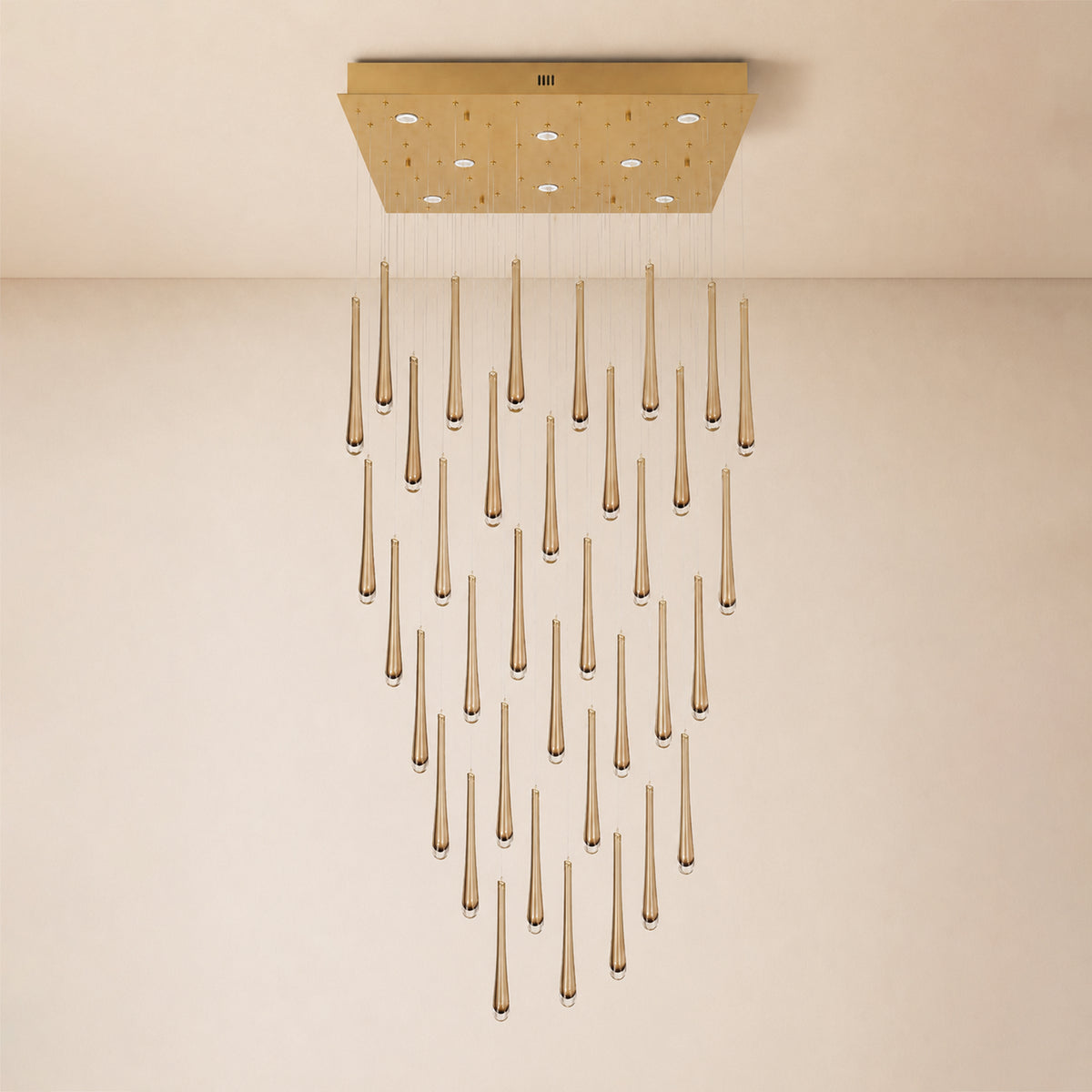 Aurelyn Crystal Square Chandelier 36"D 