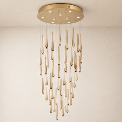 Aurelyn Crystal Round Chandelier 36"D 