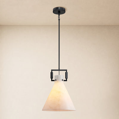 Lioren Resin Cone Pendant Light 14.2"D
