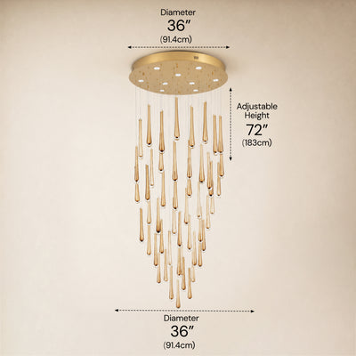 Aurelyn Crystal Round Chandelier 36"D 