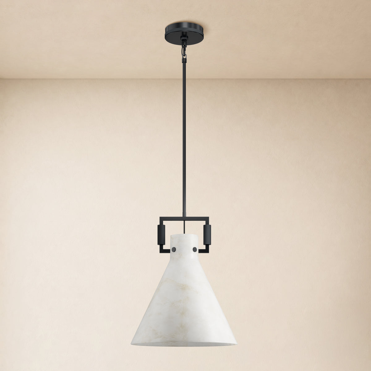 Lioren Resin Cone Pendant Light 14.2"D