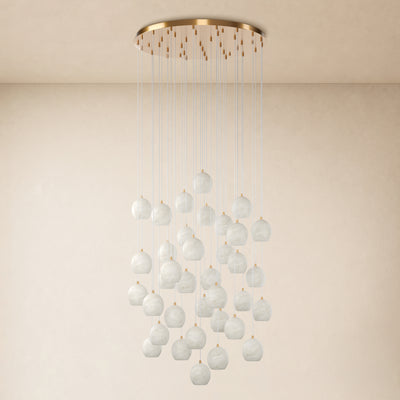 Quorvyn Resin Globe Round Chandelier
