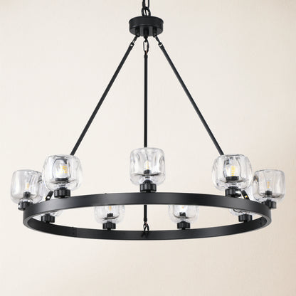 Vellum Round Chandelier 36"D