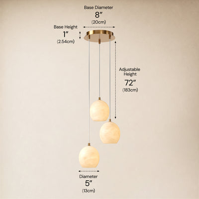 Quorvyn Resin Globe Round Chandelier