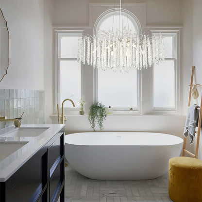 Snow Tree Branch Crystal Chandelier 40"D