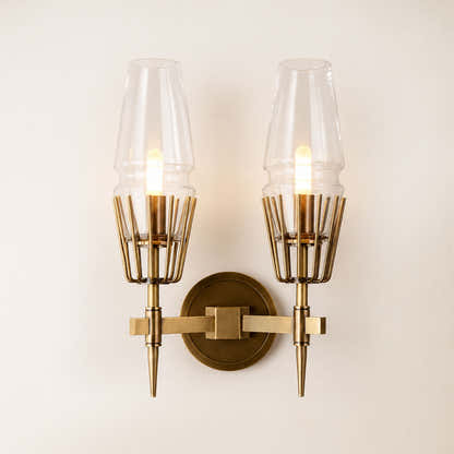 Astoria Glass 2 Light Wall Sconce