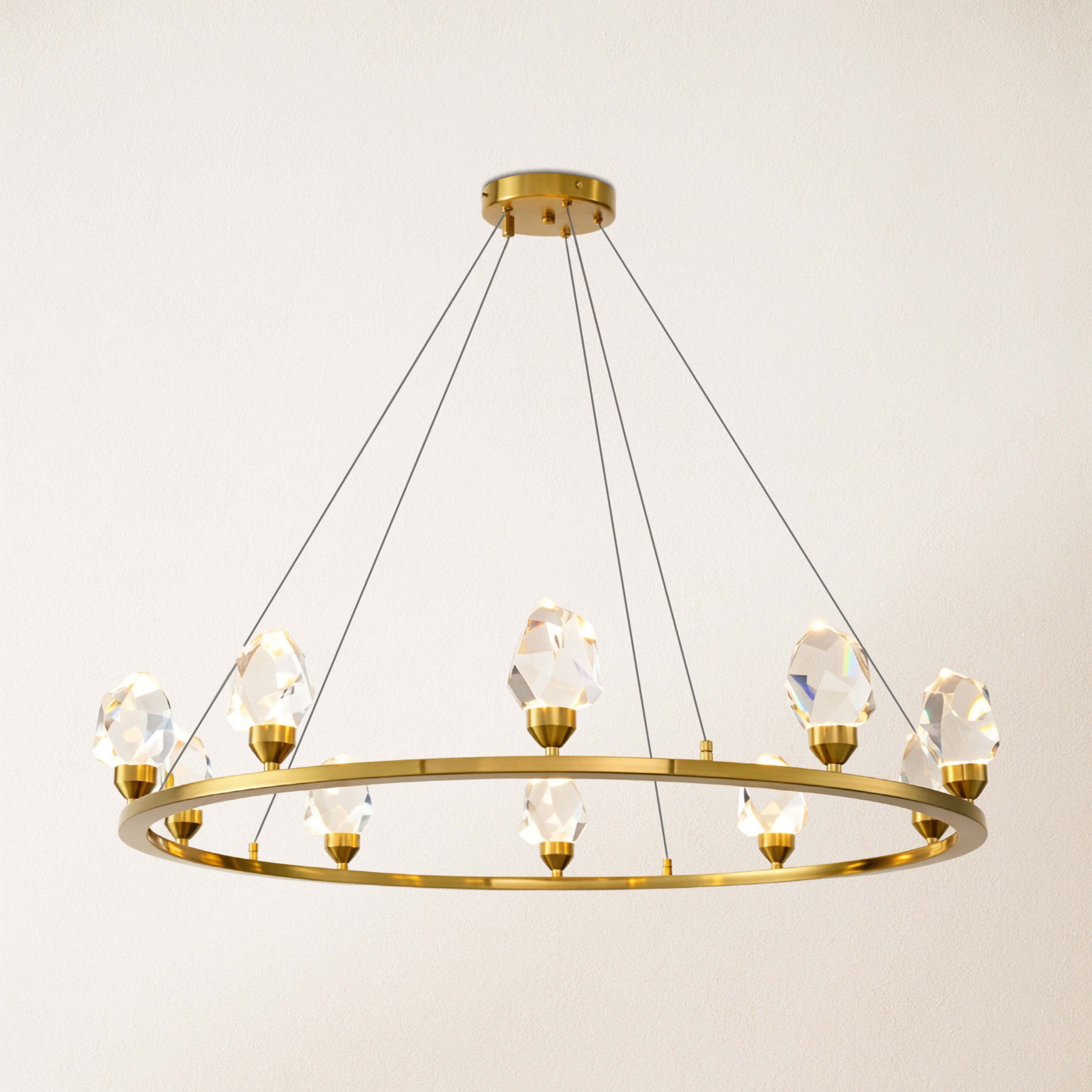 Aurelium Halo Crystal Round Chandelier