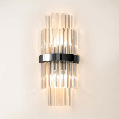 Oryana Crystal Icicle 2-Tier Wall Sconce 7.9"
