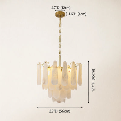 Caldera Alabaster Round Chandelier 22"