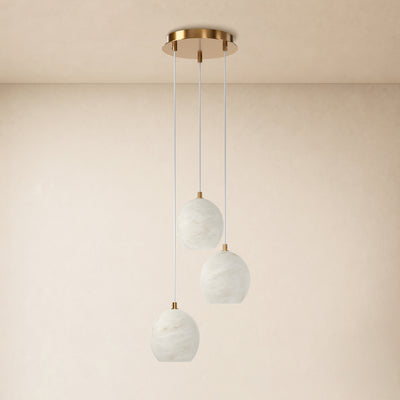 Quorvyn Resin Globe Round Chandelier