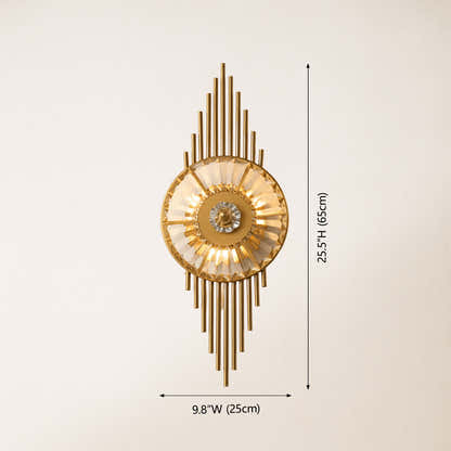 Axionna Crystal Gear Wall Sconce