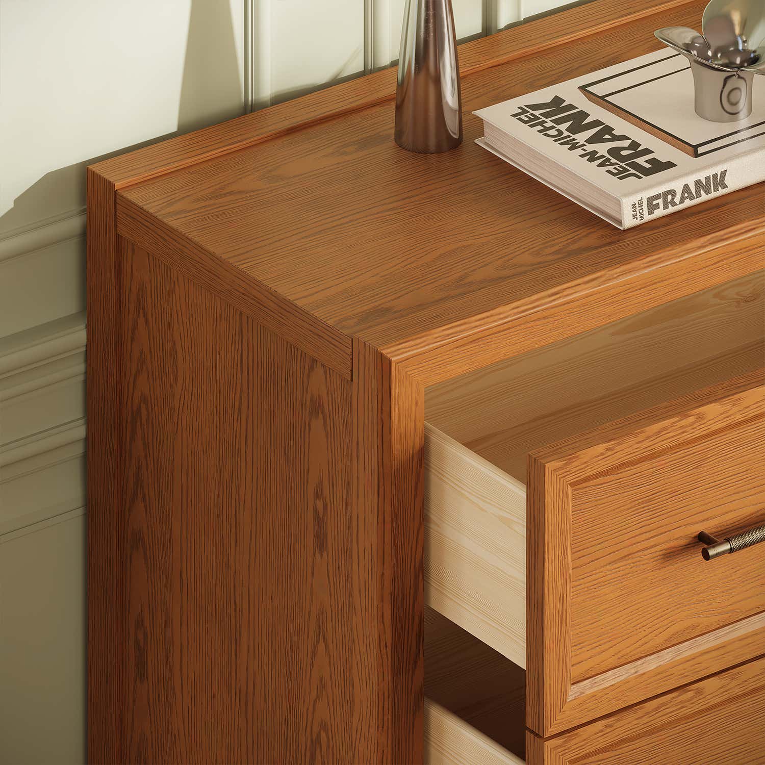 Alvar 63″ Oak 6-Drawer Chest(Set of 2)