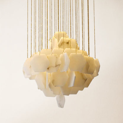 Talan Multi-layer Irregular Alabaster Chandelier 31.5"D