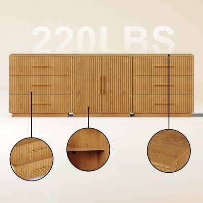 Holt Oak Modular Media Console (Set of 3)