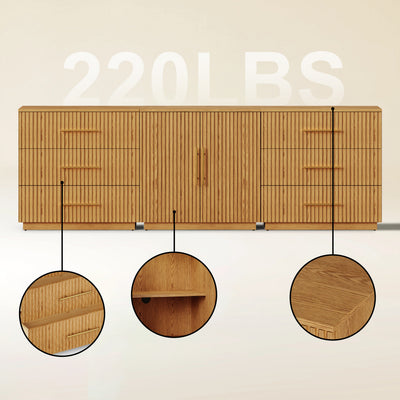 Holt Oak Modular Media Console (Set of 3)