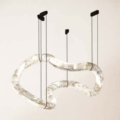Infinity Symmetrical Alabaster Chandelier 55.5"#Finish_Gold
