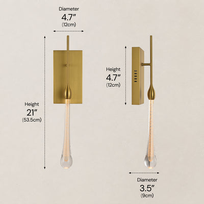 Vestrael Glass Teardrop Wall Sconce 21"H 