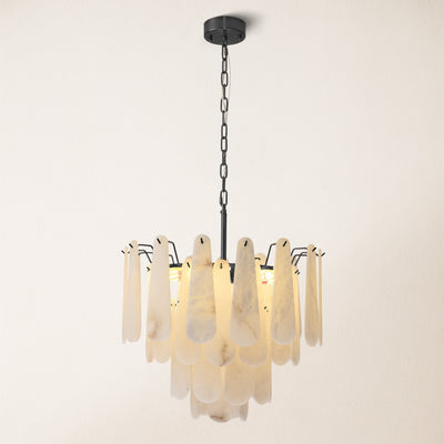 Caldera Alabaster Round Chandelier 22"