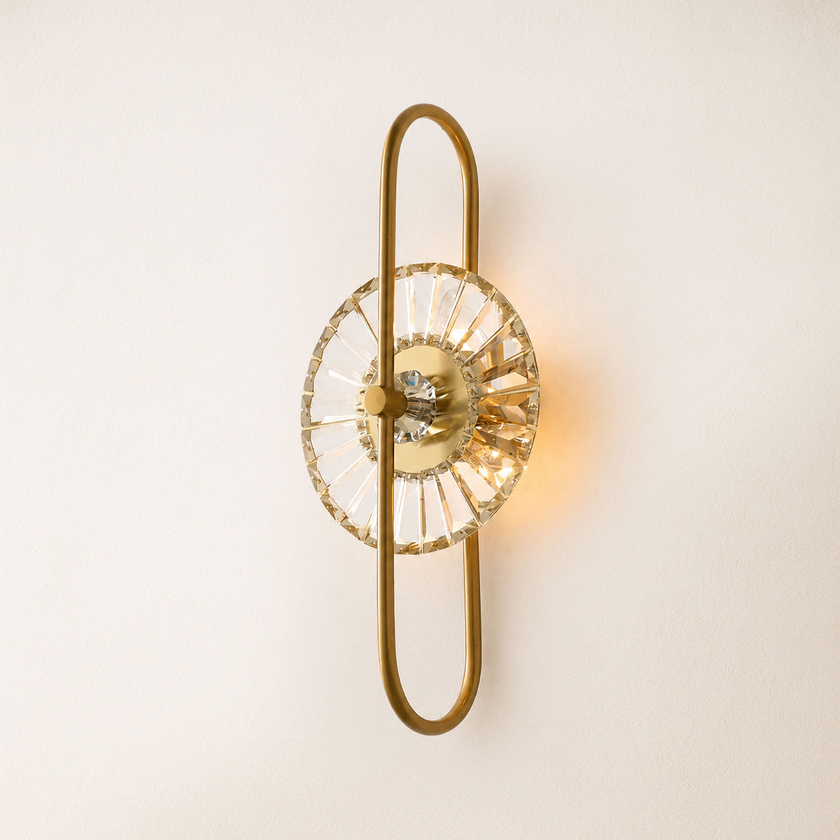 Orythea Crystal Sunburst Wall Sconce