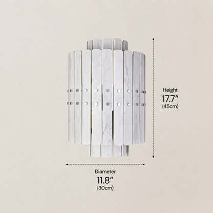 Pietra Marble Round Wall Sconce 11.8"D