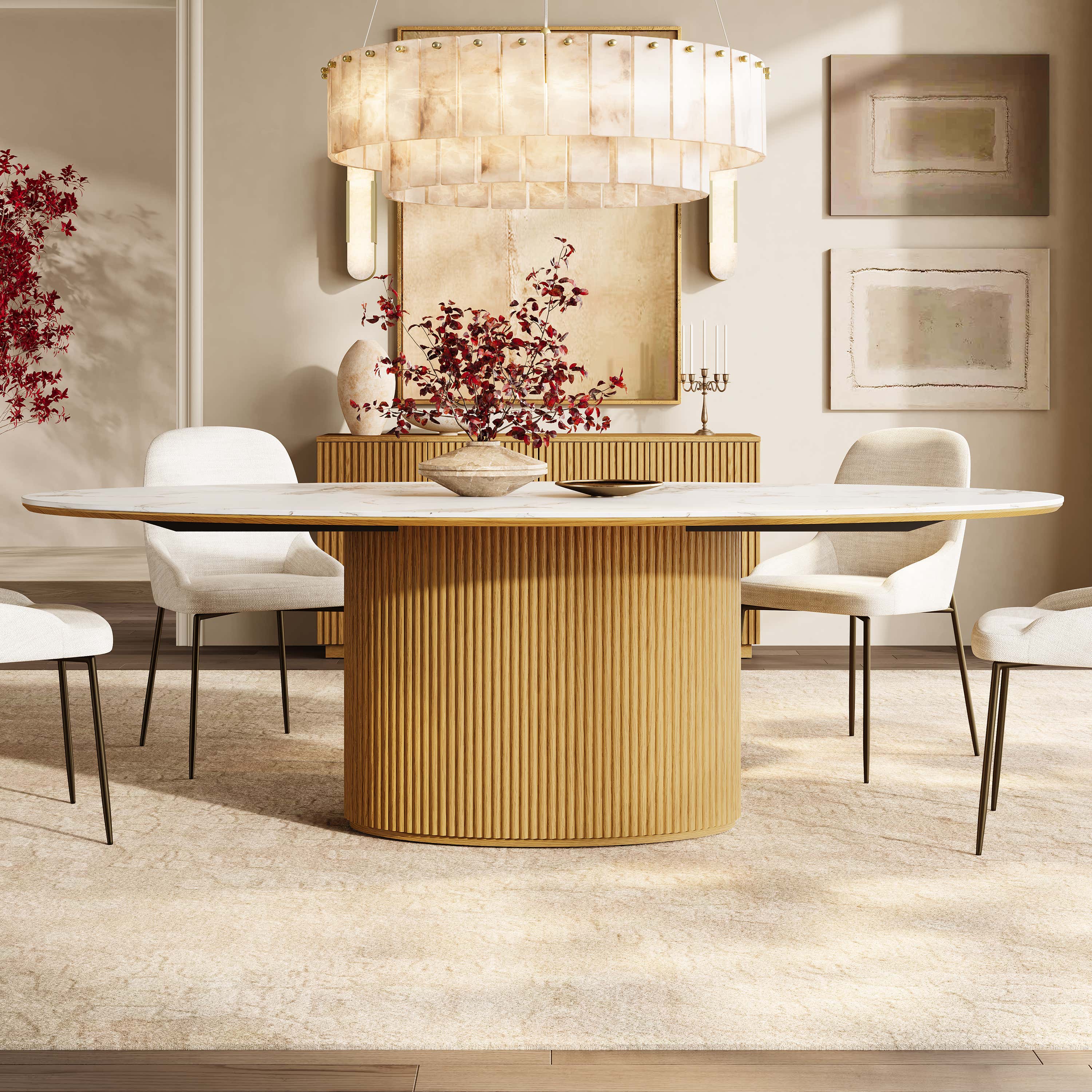 Marley Sintered Stone Dining Table 84"