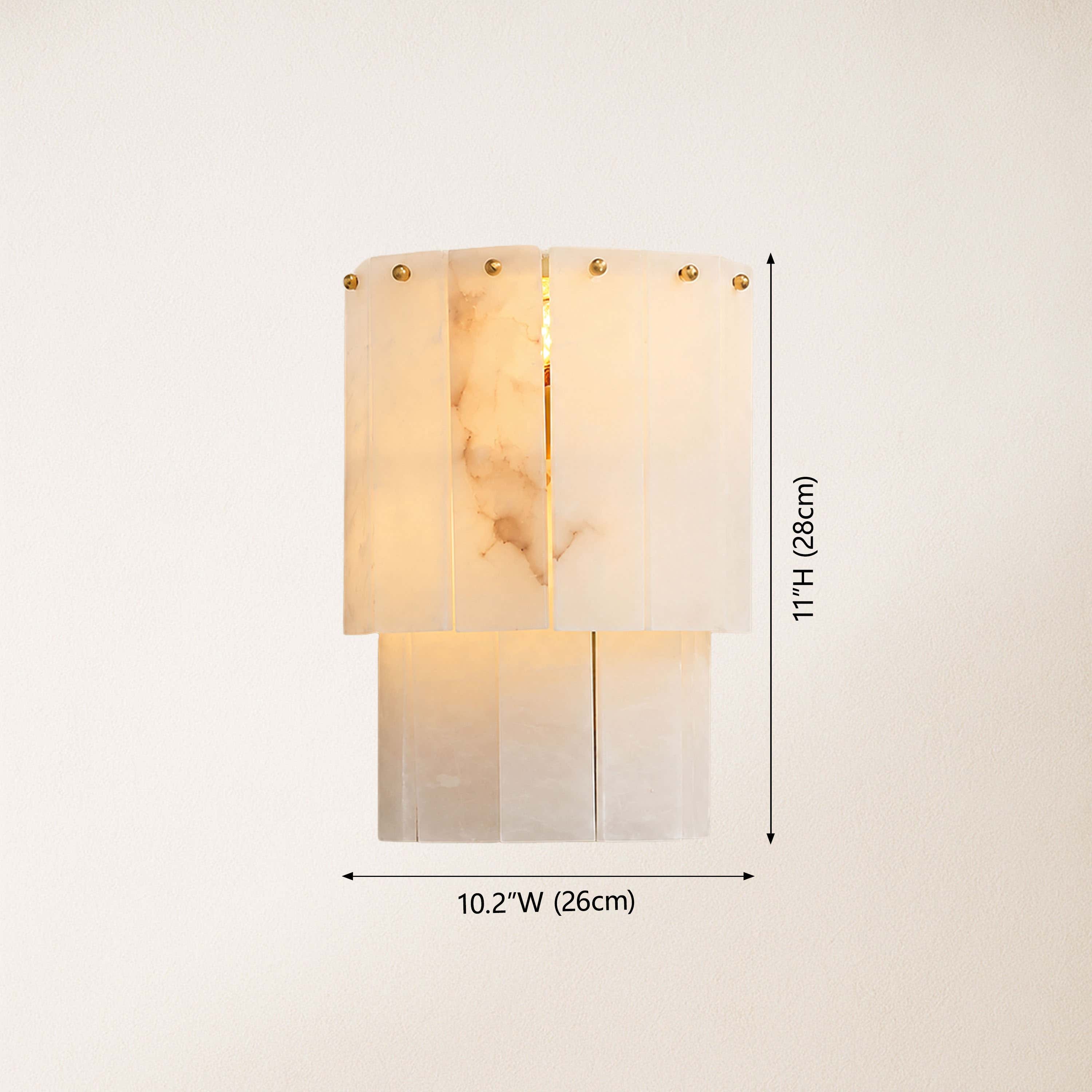 Nivara Alabaster Tiered Wall Sconce