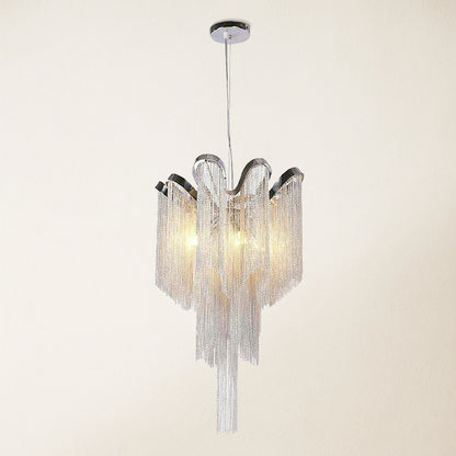 Teresa Cadena Chain Tassel Ceiling Light Fixture  16"D