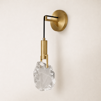 Irregular Crystal Shad Wall Sconce H11"
