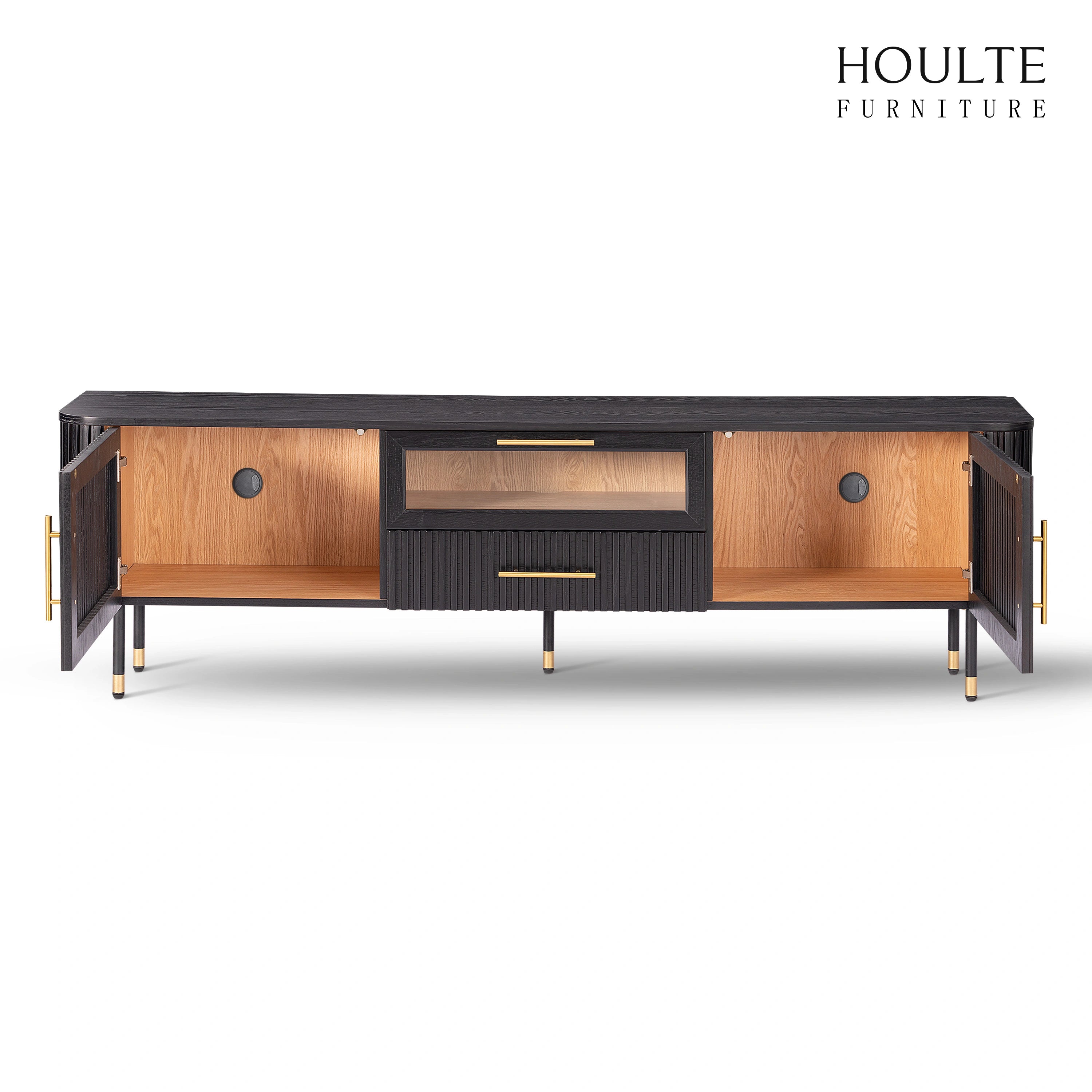 Ewan Oak Media Console 80"W