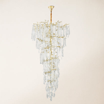 Shiro Noda Crystal Tree Branch Round Chandelier 95"