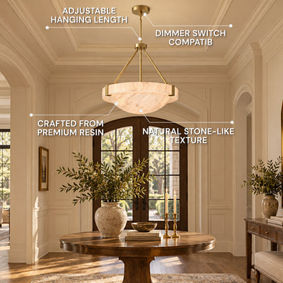 Noverelle Resin Dome Chandelier 18"-30"D