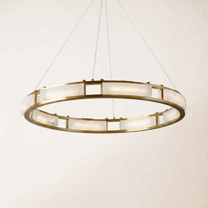 Serenique Qatar Alabaster Round Chandelier