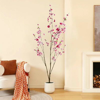 Faux Big Cherry Blossom Tree 73"H