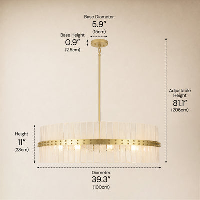 Mariselle Bubble Glass Round Chandelier 40"D