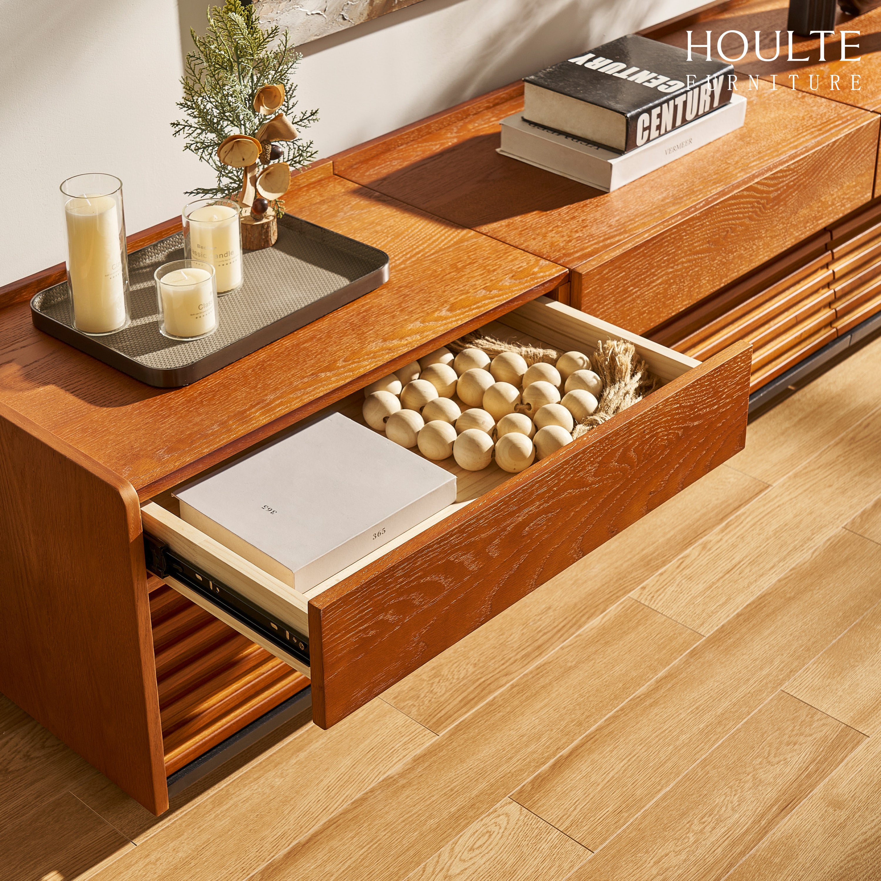 Devon Oak Media Console  70.8"