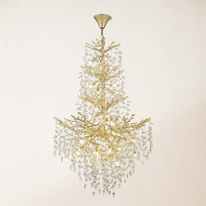Frostleaf Crystal Cascade Grand Staircase Chandelier 61"H