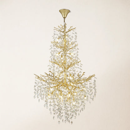 Frostleaf Crystal Cascade Grand Staircase Chandelier 61"H