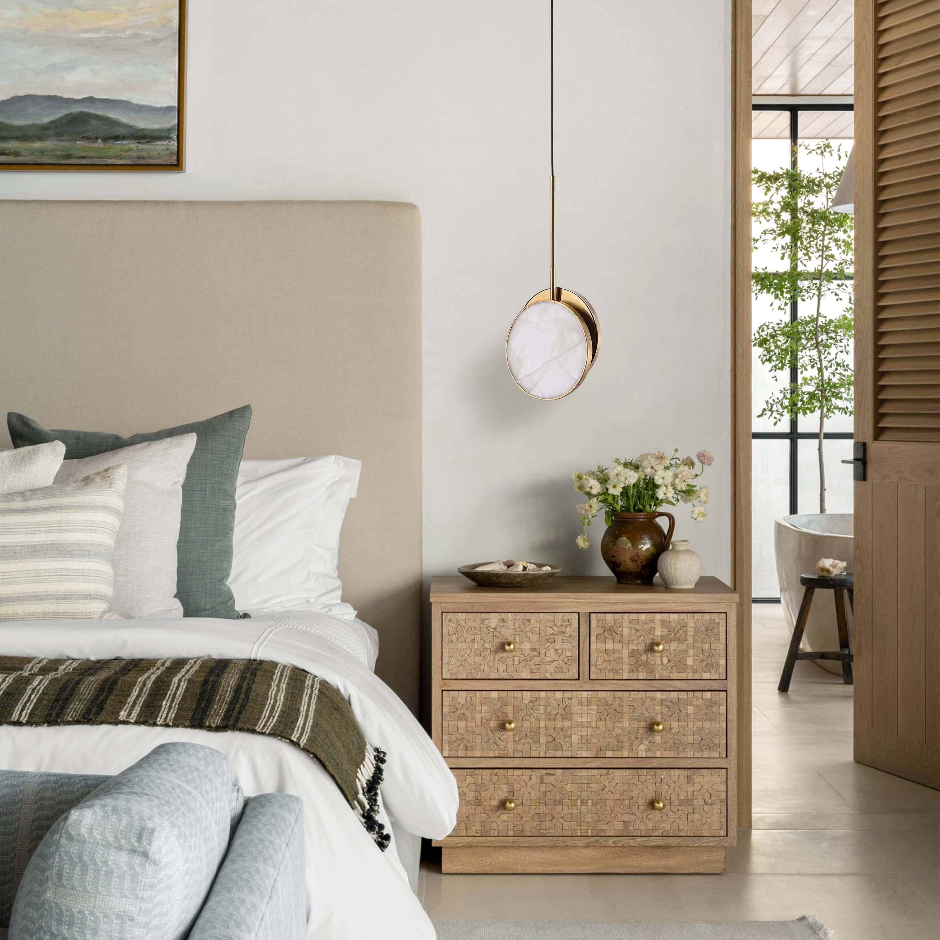 Mintreux Moonshade Alabaster Pendant 8''D