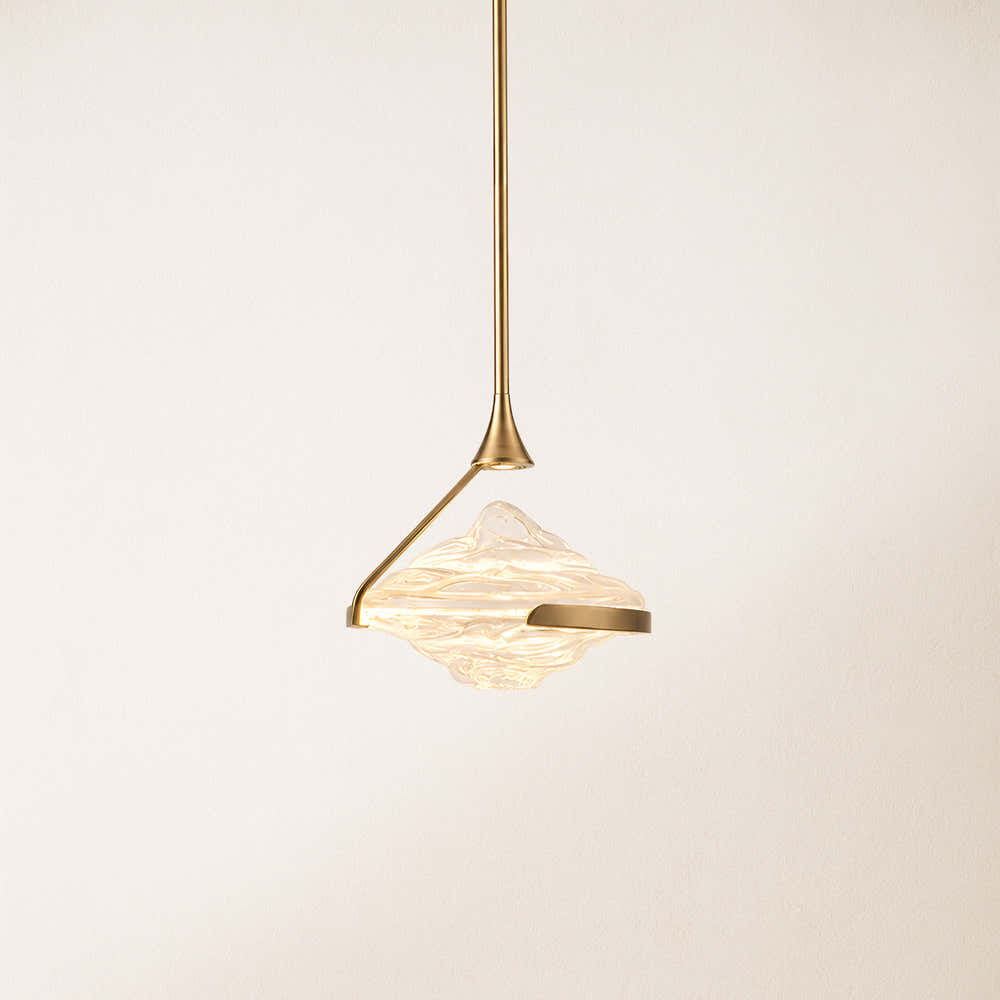 Rivelia Glass Wavy Pendant Light
