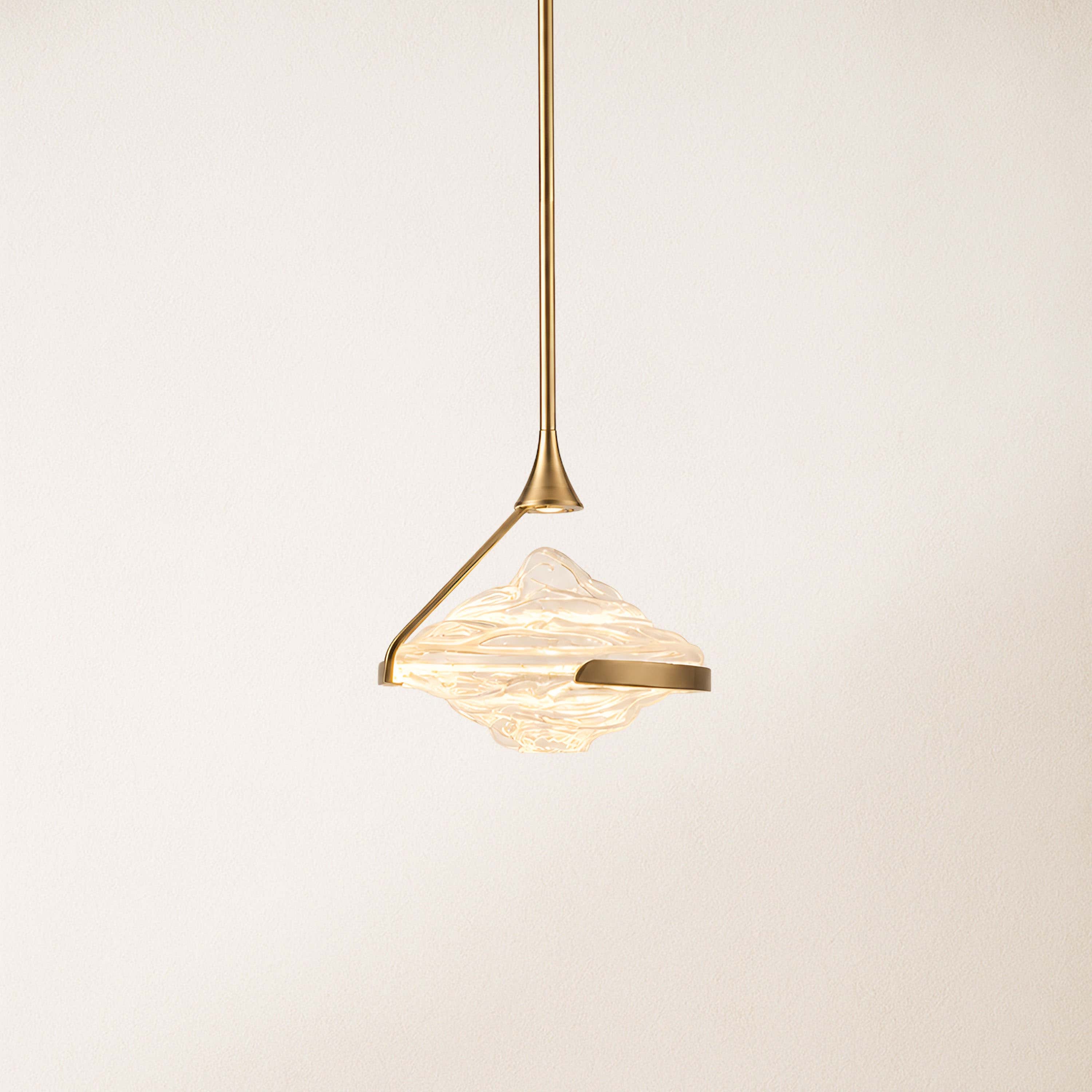 Rivelia Glass Wavy Pendant Light