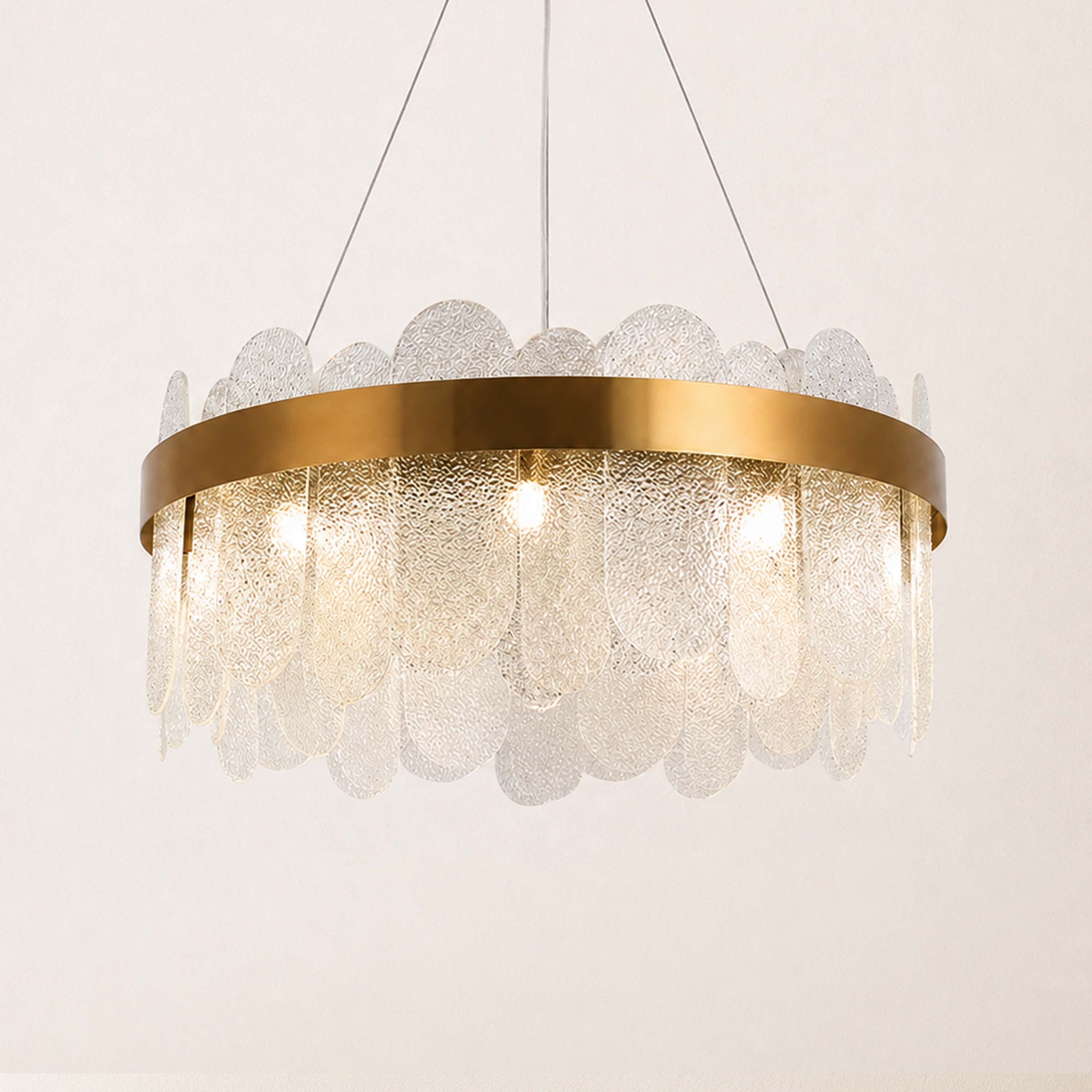 Prismora Glass Round Chandelier