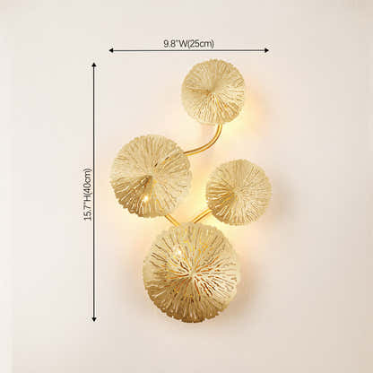 Sylira Metal Lotus Leaf Wall Sconce