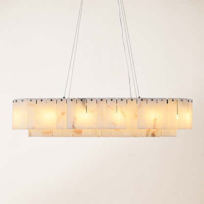 Sawyer Alabaster Oval Chandelier 40"